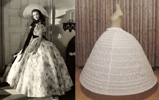 Classical crinoline is made from delicate cambric with metal hoops inside. Crinoline has 55” in diameter at photo
